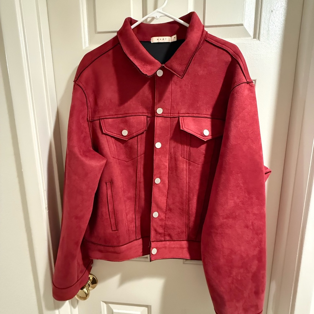 MNML Red Lightweight Shirt Jacket